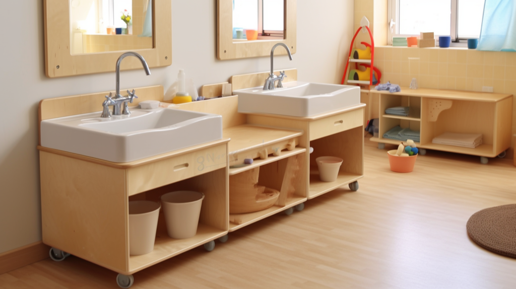 Sa salle de bain pour apprendre à faire seule - Ma maison Montessori